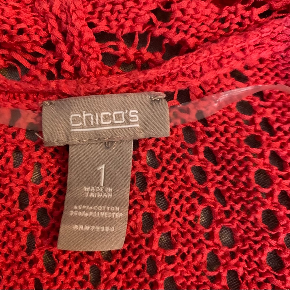 Like New Womans Short Sleeve Chico’s Cardigan - Picture 4 of 4